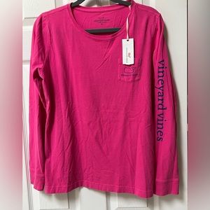 New with tags, vineyard, vines, long sleeve T-shirt, hot pink, medium
